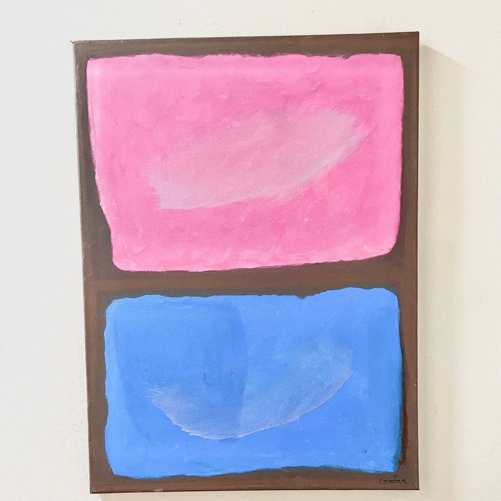 Abstract Canvas Painting by Saul Gefen
